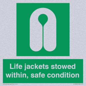 Life jackets stowed within